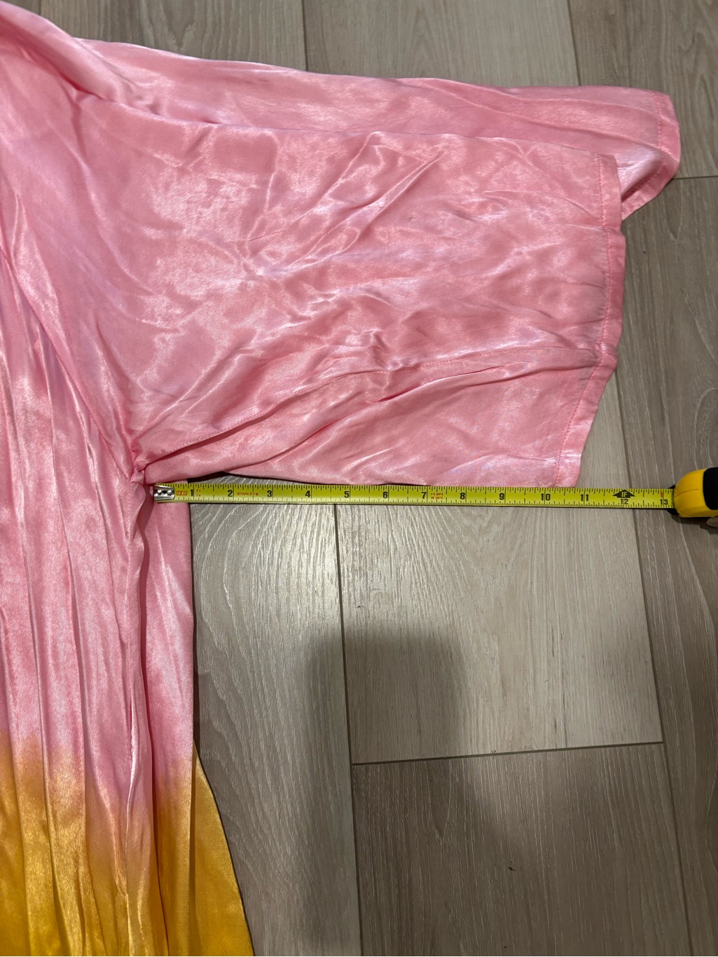 Pink And Yellow Ombre Satin Duster Jacket — image 7 of 7